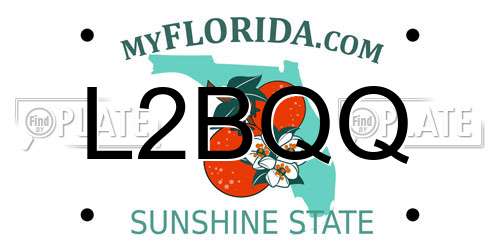 L2BQQ Florida License Plate