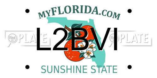 L2BVI Florida License Plate