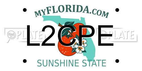 L2CPE Florida License Plate