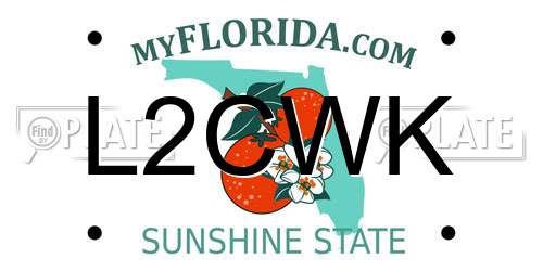 L2CWK Florida License Plate