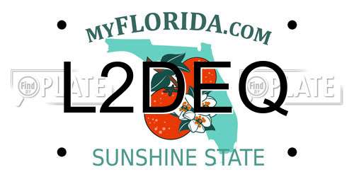 L2DEQ Florida License Plate