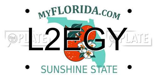 L2EGY Florida License Plate