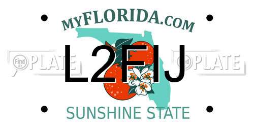 L2FIJ Florida License Plate