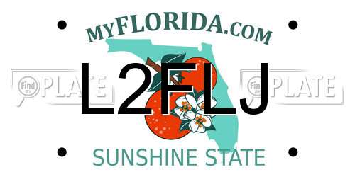 L2FLJ Florida License Plate