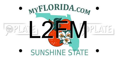 L2FM Florida License Plate