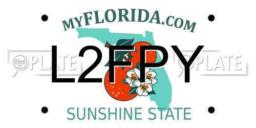 L2FPY Florida License Plate