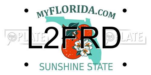 L2FRD Florida License Plate