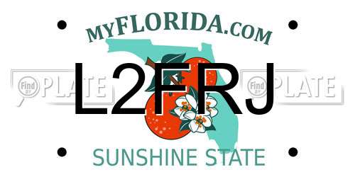 L2FRJ Florida License Plate