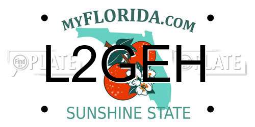 L2GEH Florida License Plate