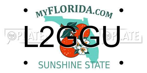 L2GGU Florida License Plate
