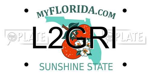 L2GRI Florida License Plate