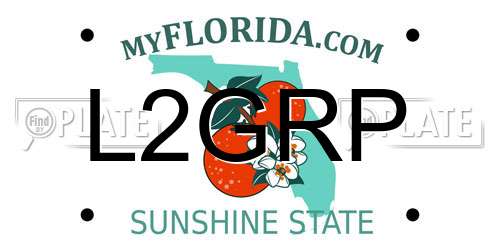 L2GRP Florida License Plate