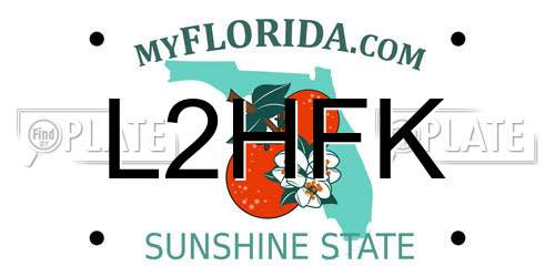 L2HFK Florida License Plate