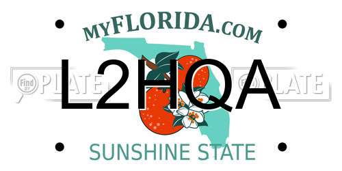 L2HQA Florida License Plate