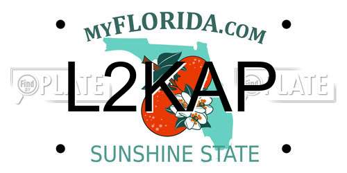 L2KAP Florida License Plate