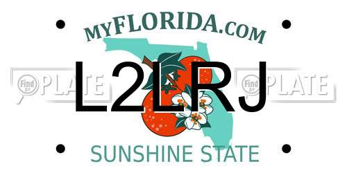 L2LRJ Florida License Plate