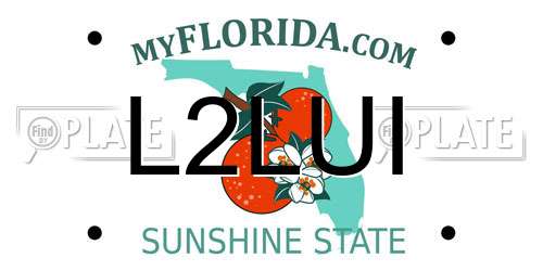 L2LUI Florida License Plate