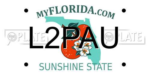 L2PAU Florida License Plate