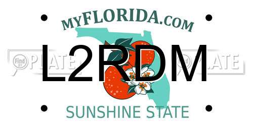 L2RDM Florida License Plate