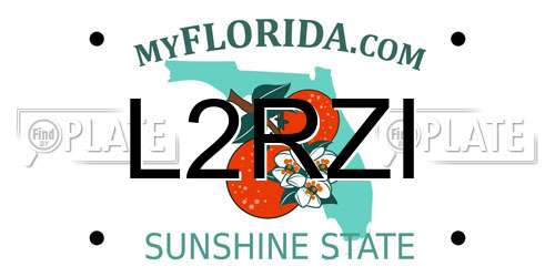 L2RZI Florida License Plate