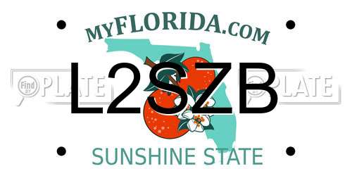 L2SZB Florida License Plate