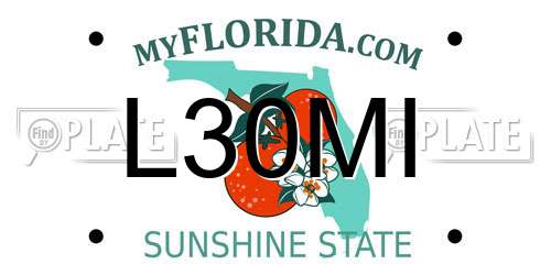 L30MI Florida License Plate