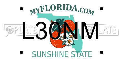 L30NM Florida License Plate