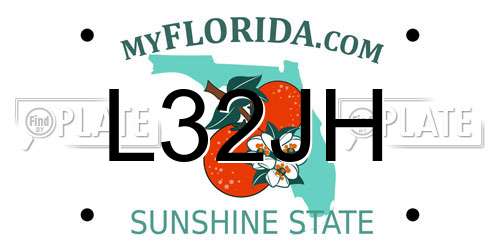 L32JH Florida License Plate