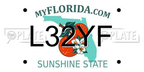L32YF Florida License Plate