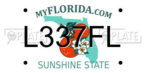 L337FL Florida License Plate