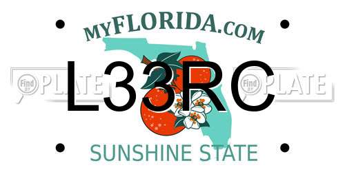 L33RC Florida License Plate