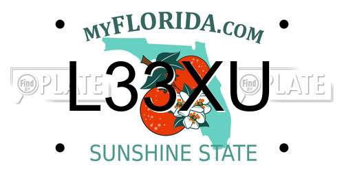 L33XU Florida License Plate