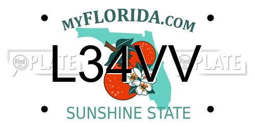 L34VV Florida License Plate