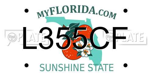 L355CF Florida License Plate