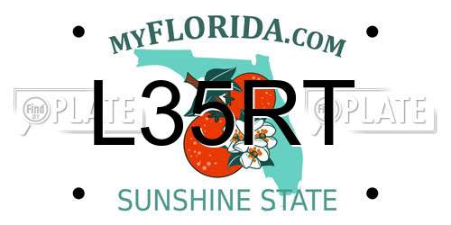 L35RT Florida License Plate