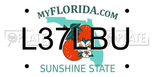 L37LBU Florida License Plate