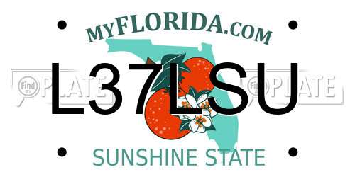 L37LSU Florida License Plate