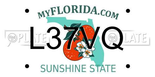 L37VQ Florida License Plate