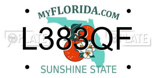 L383QF Florida License Plate