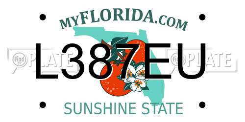 L387EU Florida License Plate