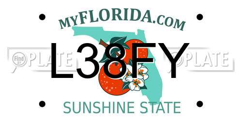 L38FY Florida License Plate