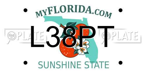 L38PT Florida License Plate