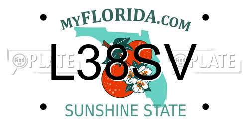 L38SV Florida License Plate