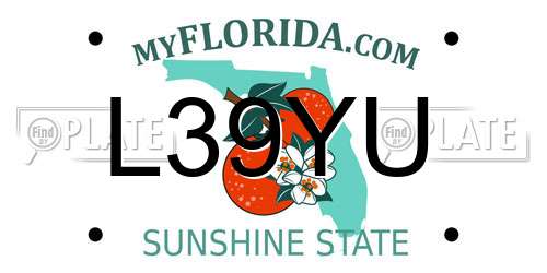 L39YU Florida License Plate