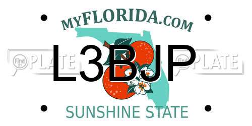 L3BJP Florida License Plate