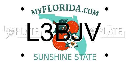 L3BJV Florida License Plate