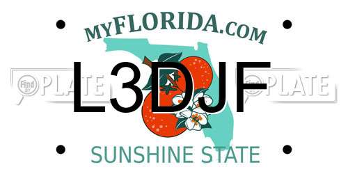 L3DJF Florida License Plate
