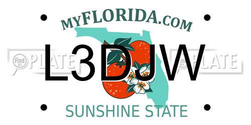 L3DJW Florida License Plate