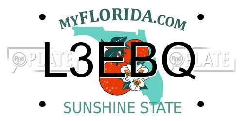 L3EBQ Florida License Plate