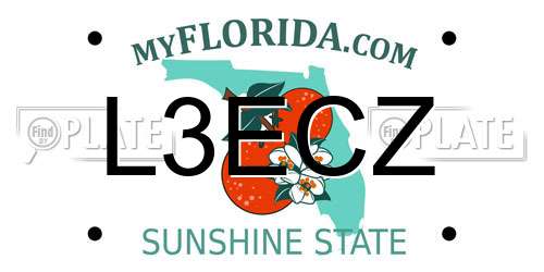 L3ECZ Florida License Plate